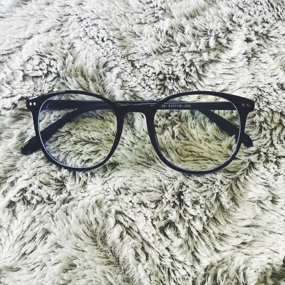 Blue Light Fake Glasses